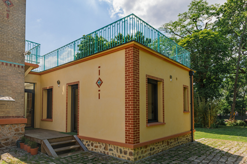 vue arrière extension maison
